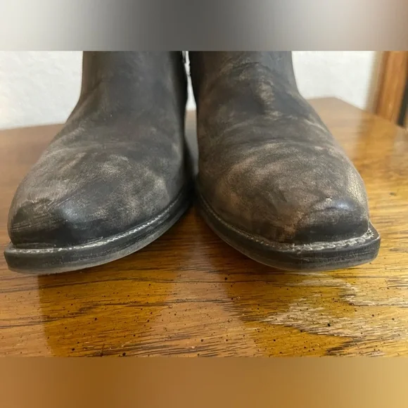 Roper Serape Distressed Leather Ankle Boots size 8 - Picture 6 of 11